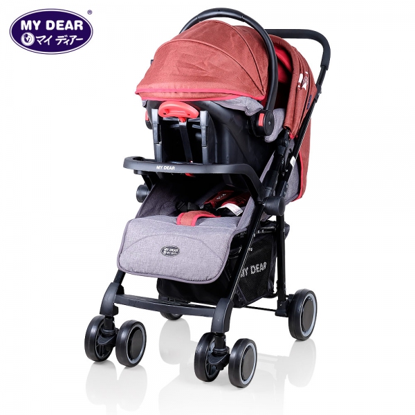    My Dear Travel system stroller 18115 - Red with carrier
