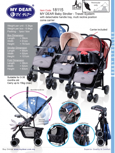    My Dear Travel system stroller 18115 - Main
